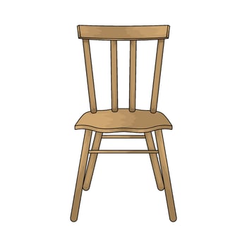 illustration of old wooden chair vector