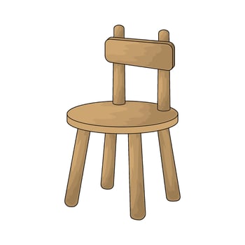 old wooden chair vector