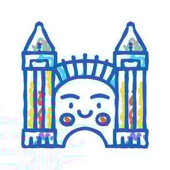 luna park icon doodle illustration vector