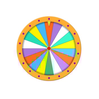 icon of fortune wheel in flat style vector