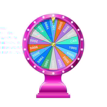 wheel of fortune on stand 3d object vector