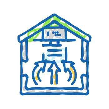 return air ventilation icon doodle illustration vector