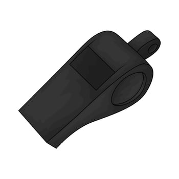 Soccer black whistle vector