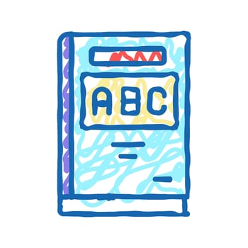 abc book icon doodle illustration vector