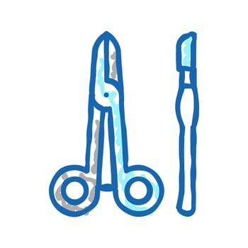 equipment surgery icon doodle illustration vector