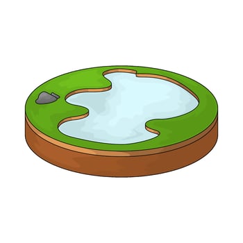 illustration of nature pond vector