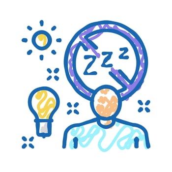 light therapy icon doodle illustration vector