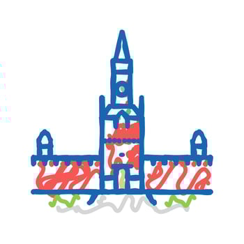 moscow kremlin icon doodle illustration vector