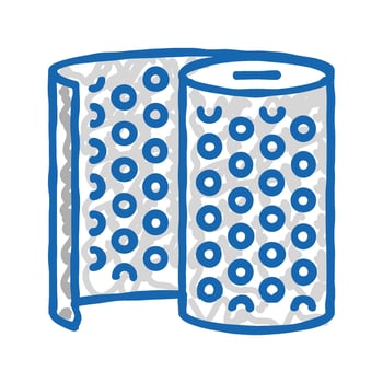 bubble wrap plastic icon doodle illustration vector