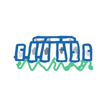 stonehenge monument icon doodle illustration vector