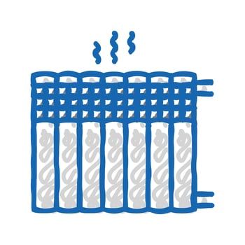 radiator icon doodle illustration vector