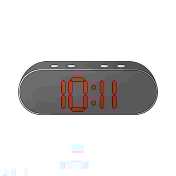 digital black clock vector