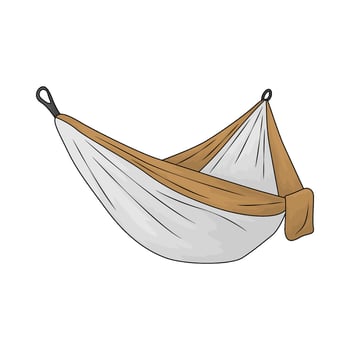Camping hammock illustrations vector