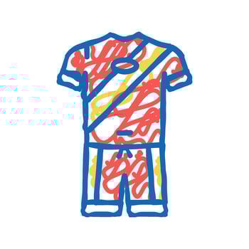 suit soccer player icon doodle illustration vector