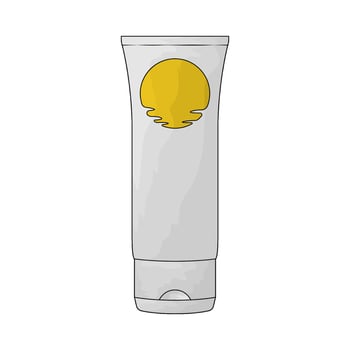 Camping sunscreen illustration vector