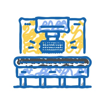 surface finishing manufacturing engineer icon doodle illustration vector