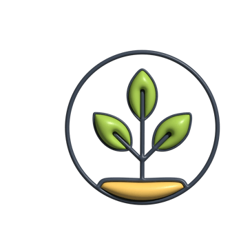 3D Plant Seeds Farming Element, Soil Growth, and Botanical Beginning Design png