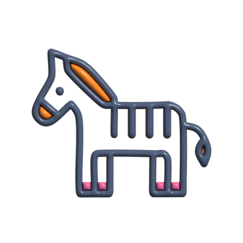 Modern 3D Zebra Icon Savannah Creature, Herbivore Animal, and Wildlife Design png