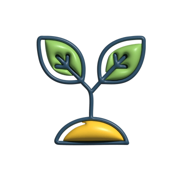 Modern 3D Plant Shoots Icon New Life, Springtime Growth, and Eco-Friendly Design png