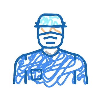 doctor surgery icon doodle illustration vector