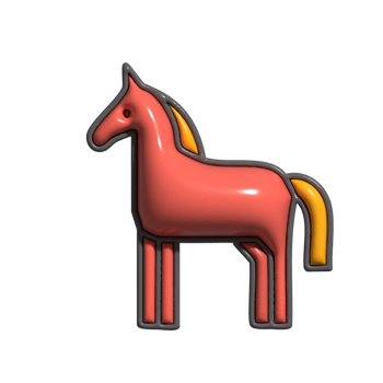 3D Horse Galloping Animal, Countryside Life, and Powerful Nature Concept png