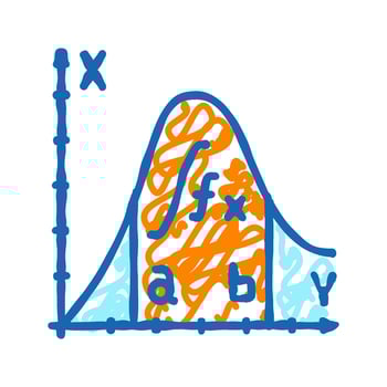 integral math science education icon doodle illustration vector