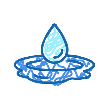 drop water icon doodle illustration vector