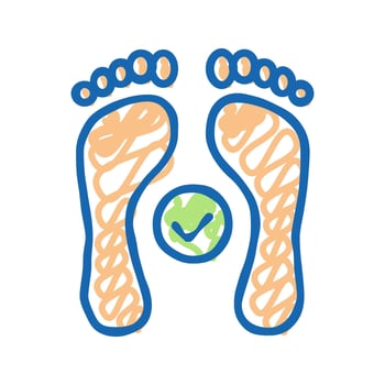 health feet print icon doodle illustration vector