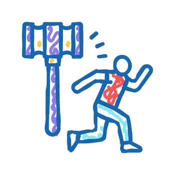 tribunal law icon doodle illustration vector