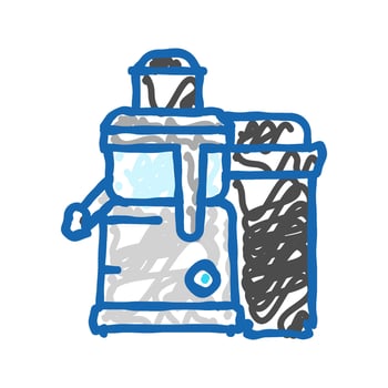 press grill restaurant equipment icon doodle illustration vector