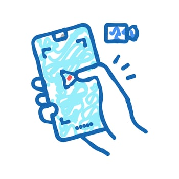 mobile icon doodle illustration vector