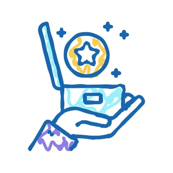 present bonus icon doodle illustration vector