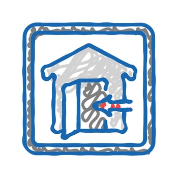 indoor use only product label caution icon doodle illustration vector