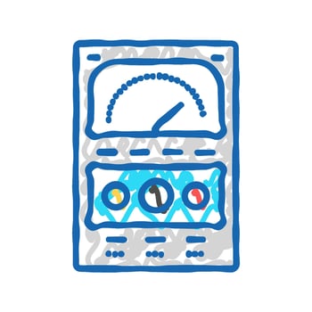 test equipment tool work icon doodle illustration vector