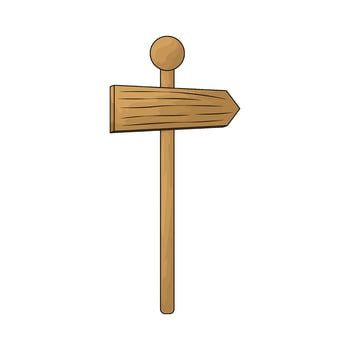 illustration of a wooden road sign vector
