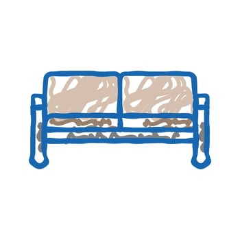 sofa minimalistic stylish icon doodle illustration vector