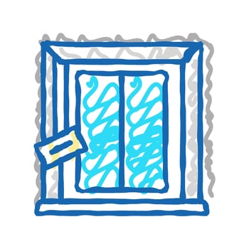 slope window putty icon doodle illustration vector