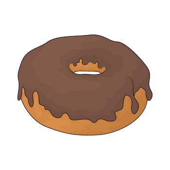 chocolate donuts illustration vector
