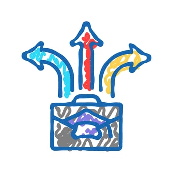 career counseling college teacher icon doodle illustration vector