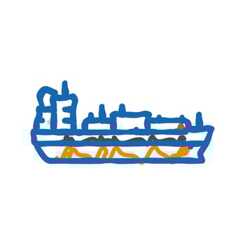 liquefied petroleum gas carrier icon doodle illustration vector
