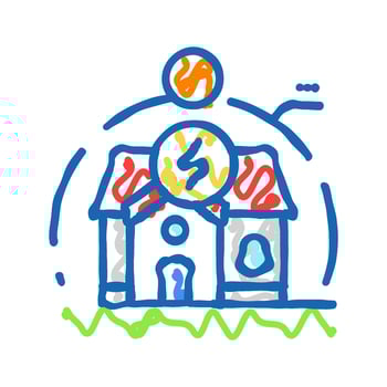 occupancy sensors energy icon doodle illustration vector