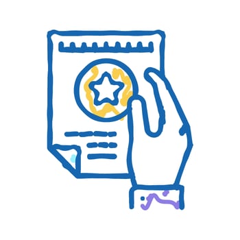 flyer bonus icon doodle illustration vector