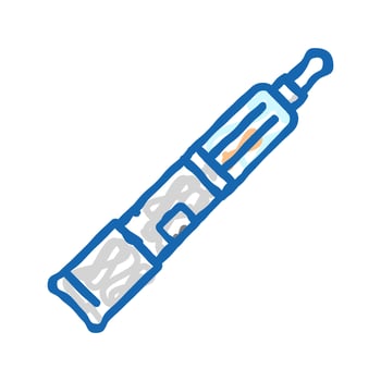 electric cigarette nicotine icon doodle illustration vector