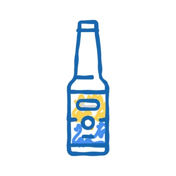 beer glass bottle icon doodle illustration vector