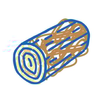 log wood timber icon doodle illustration vector