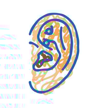 rook piercing earring icon doodle illustration vector