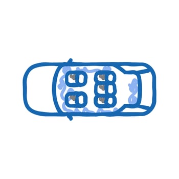 transmission car icon doodle illustration vector