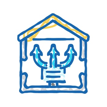supply air ventilation icon doodle illustration vector