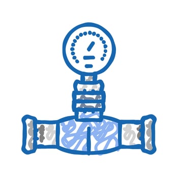 technology pipeline icon doodle illustration vector