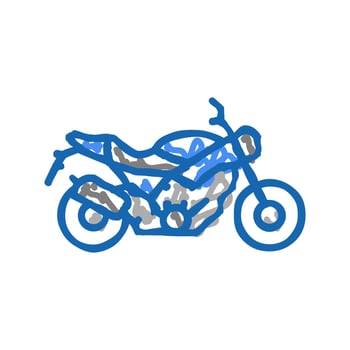 motorcycle transport icon doodle illustration vector